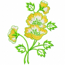 Flowers And Tree Embroidery Design 7